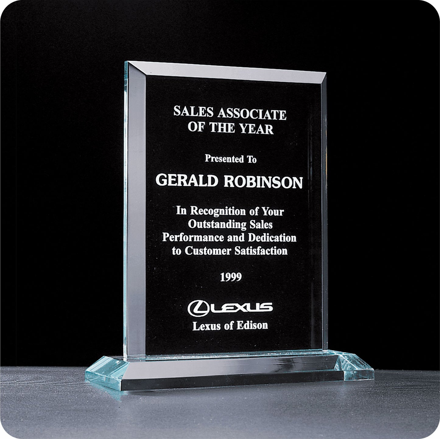 #JA5467 - Apex Beveled Jade Acrylic Awards