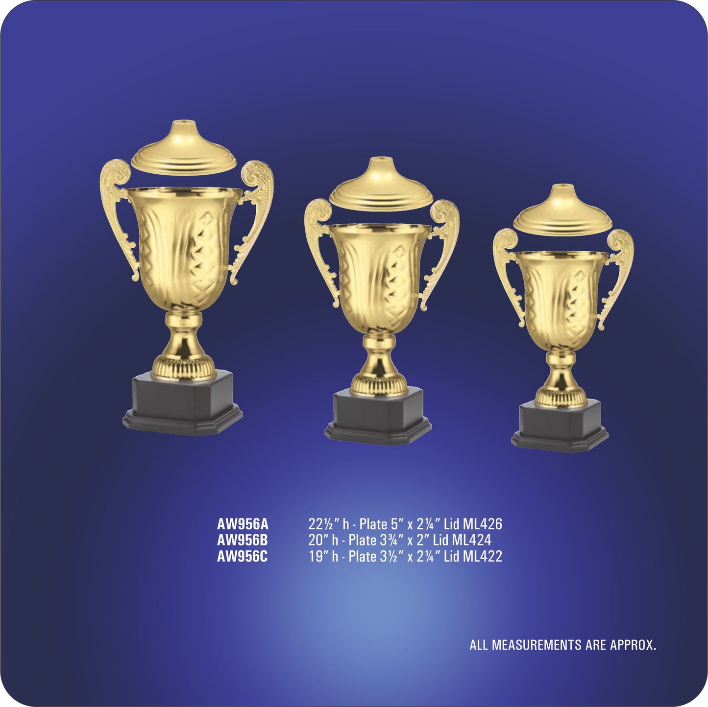 #MAW956 - Gold Victory Cup Trophies