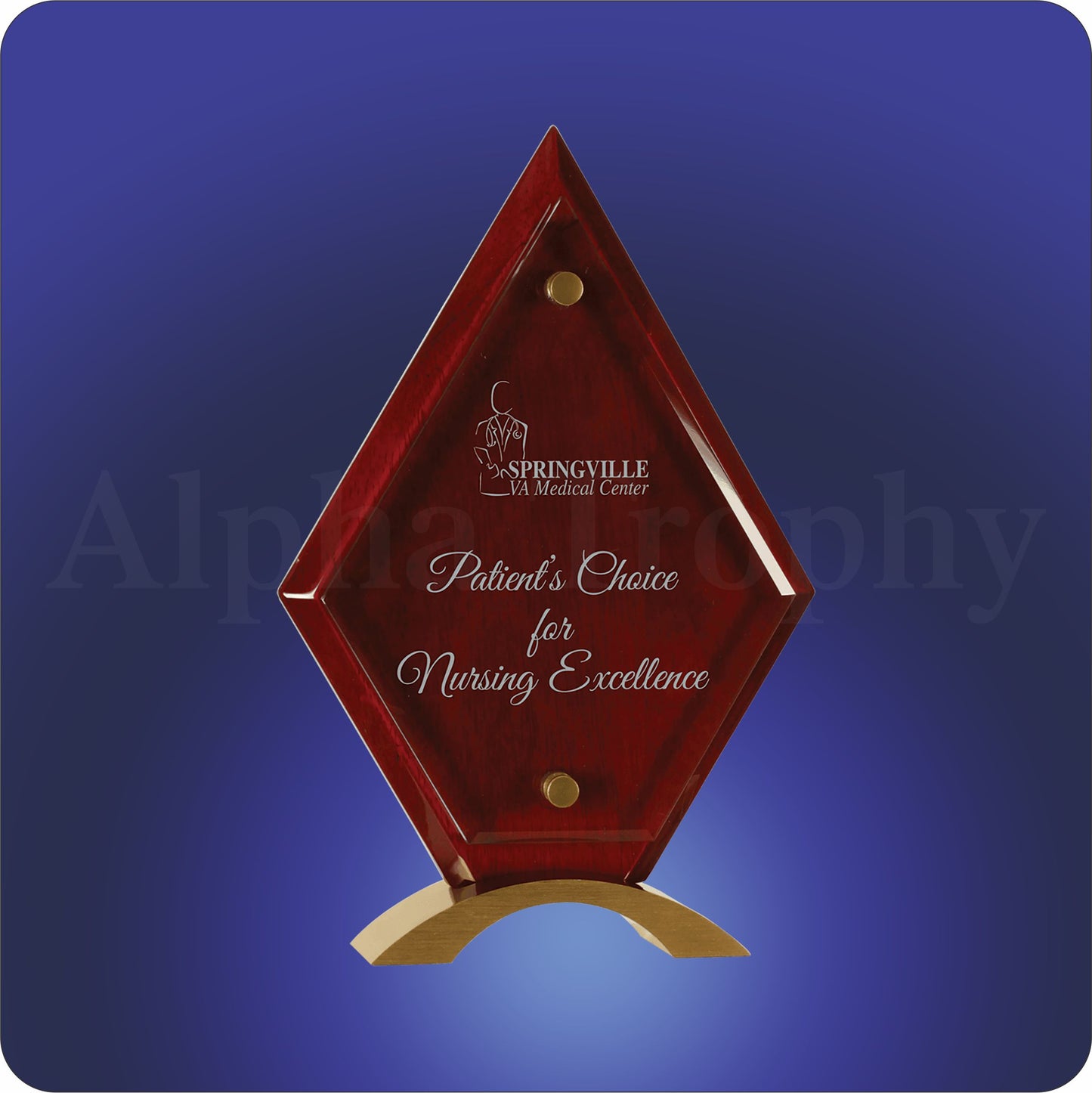 #JFSA185 - Diamond Rosewood Piano Finish Floating Acrylic Awards