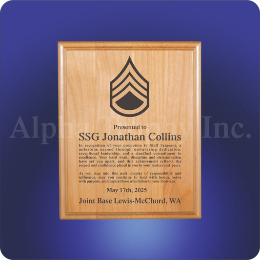 Solid Red Alder Wood Plaques