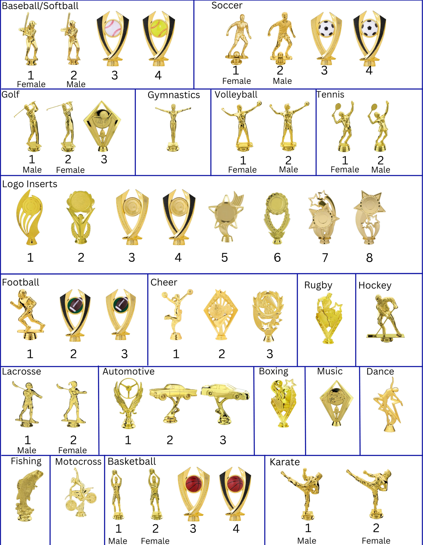 Single Column Trophies