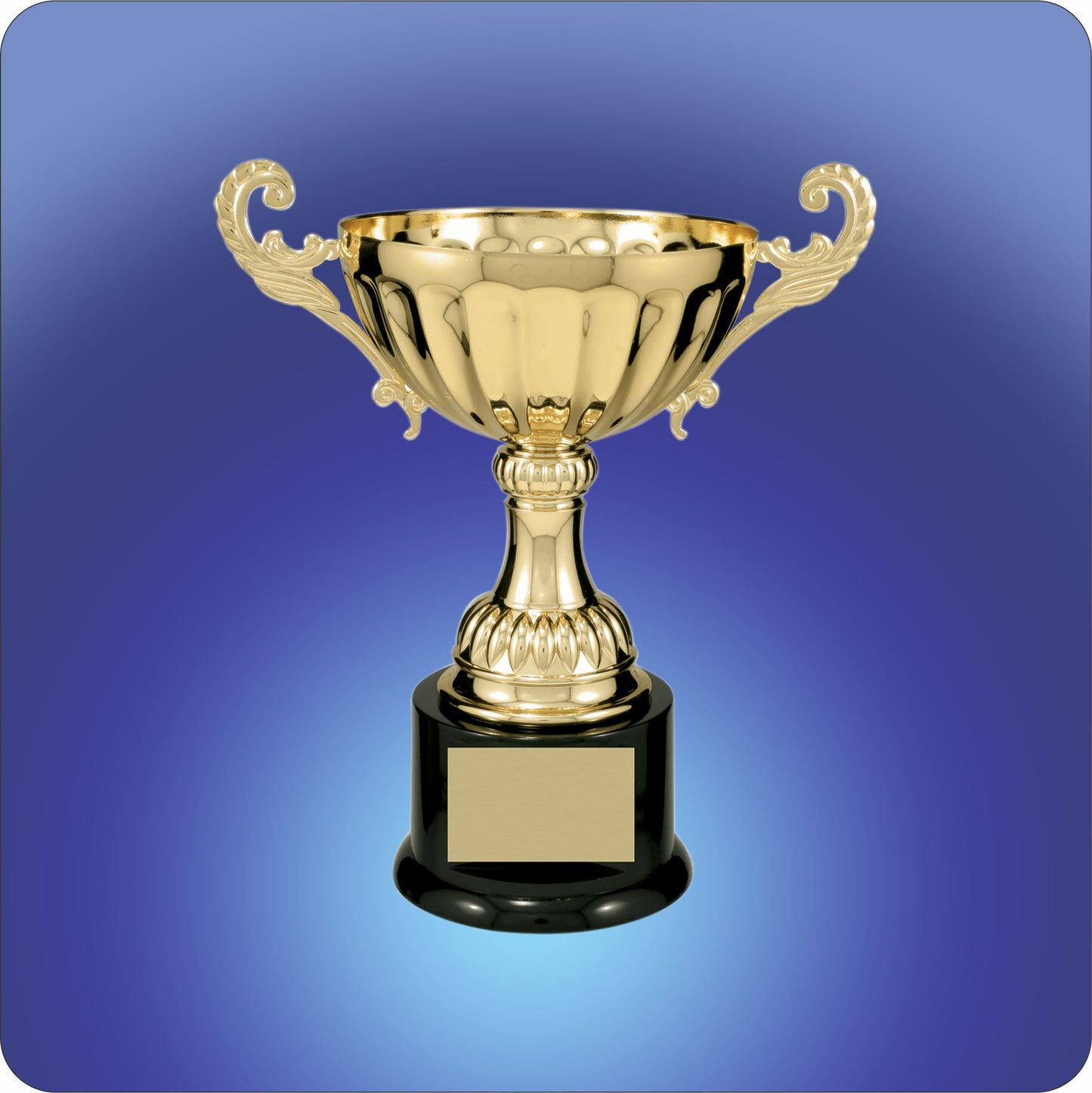 #KCMC101G - Gold Metal Cup Trophies w/Black Plastic Base