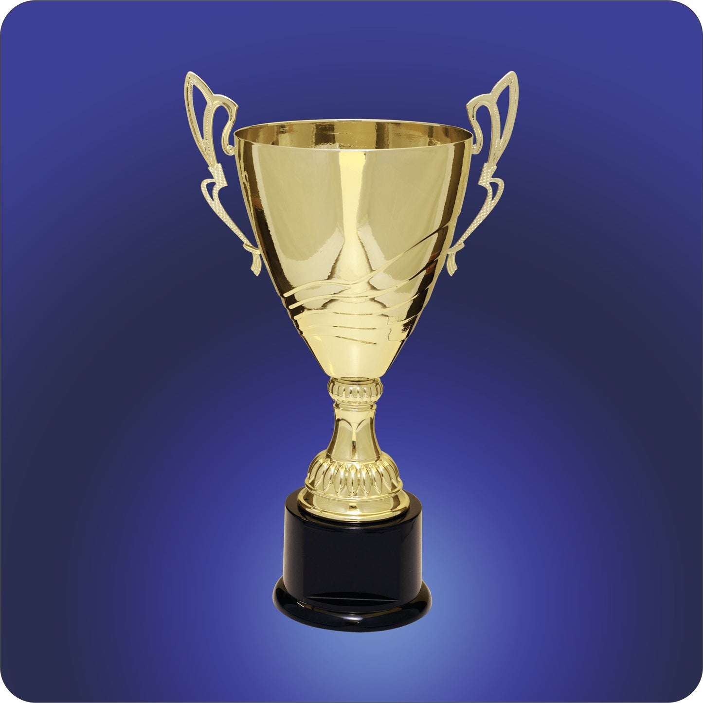#KCMC320G - Gold Metal Cup Trophies w/Black Base