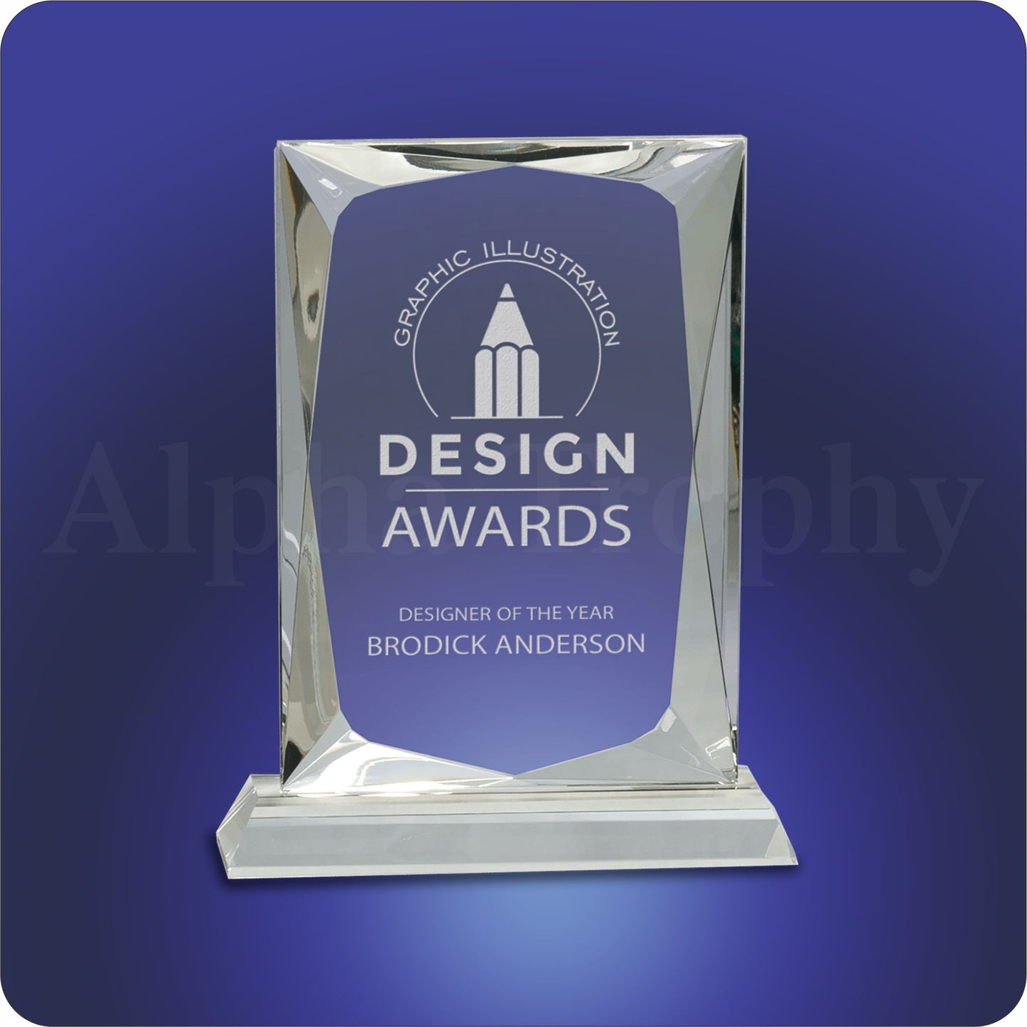 #JCRY110 - 6.25" Rectangle Crystal Award