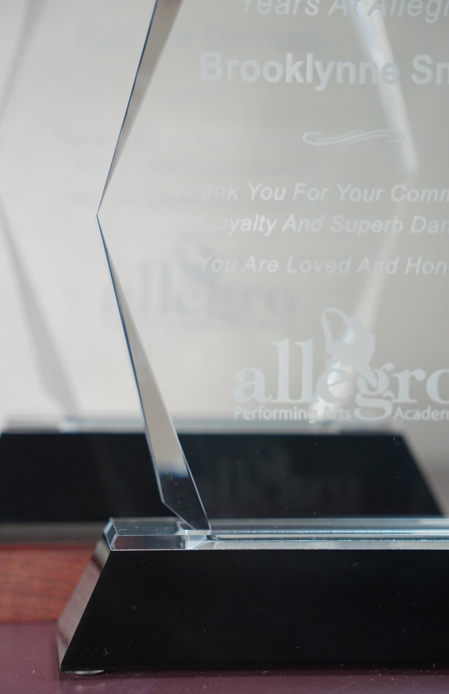 #KIMP167S - Silver Octagon Acrylic Award 9"