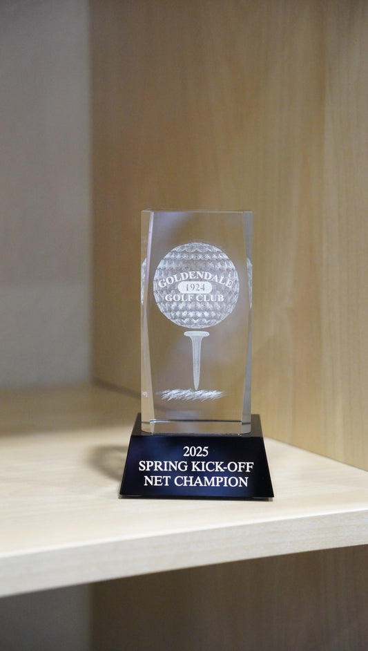 #KTDL002 - 3D Crystal Golf Ball on Tee