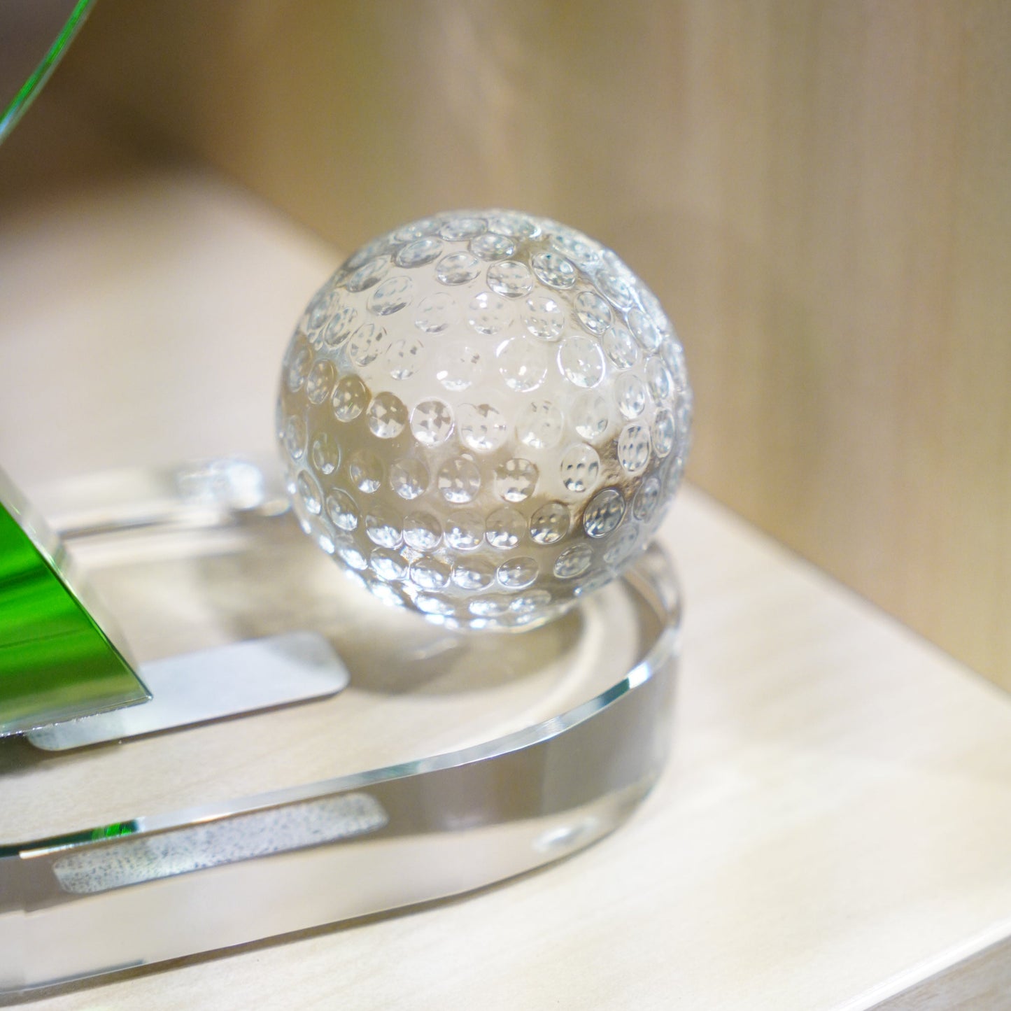 #KCRY367 - Green Crystal Golf Flag Award