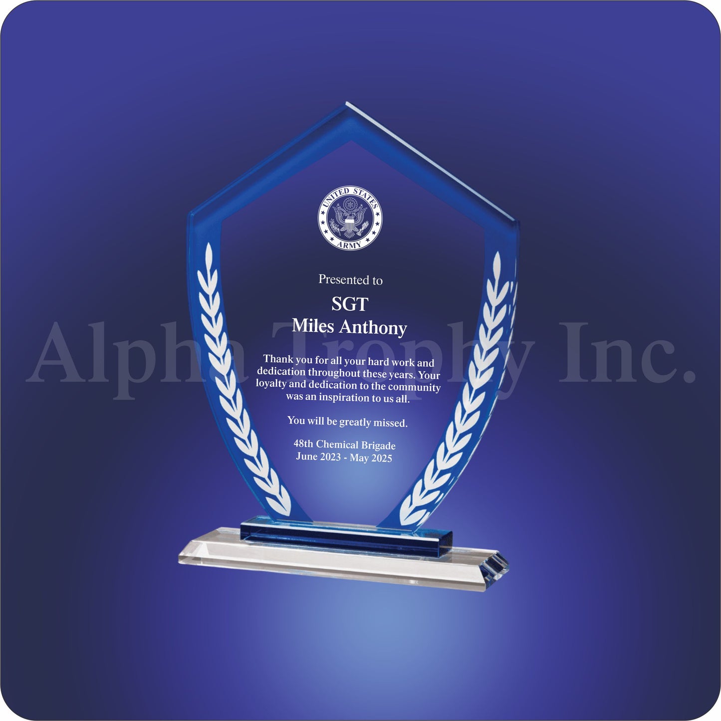 Defender's Crest Glass Awards