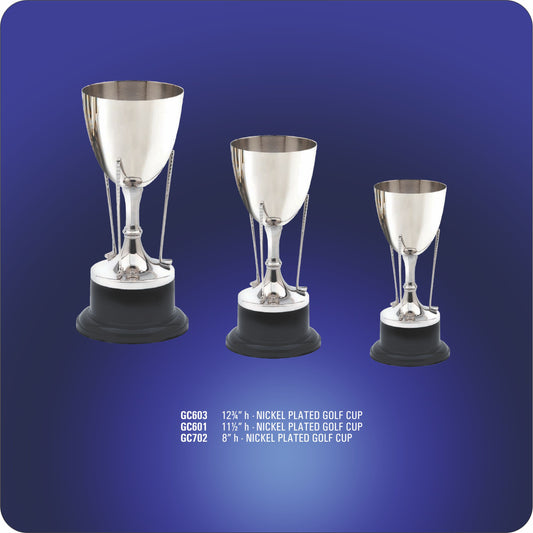 #KGC603 - Nickel Plated Golf Cup Trophies