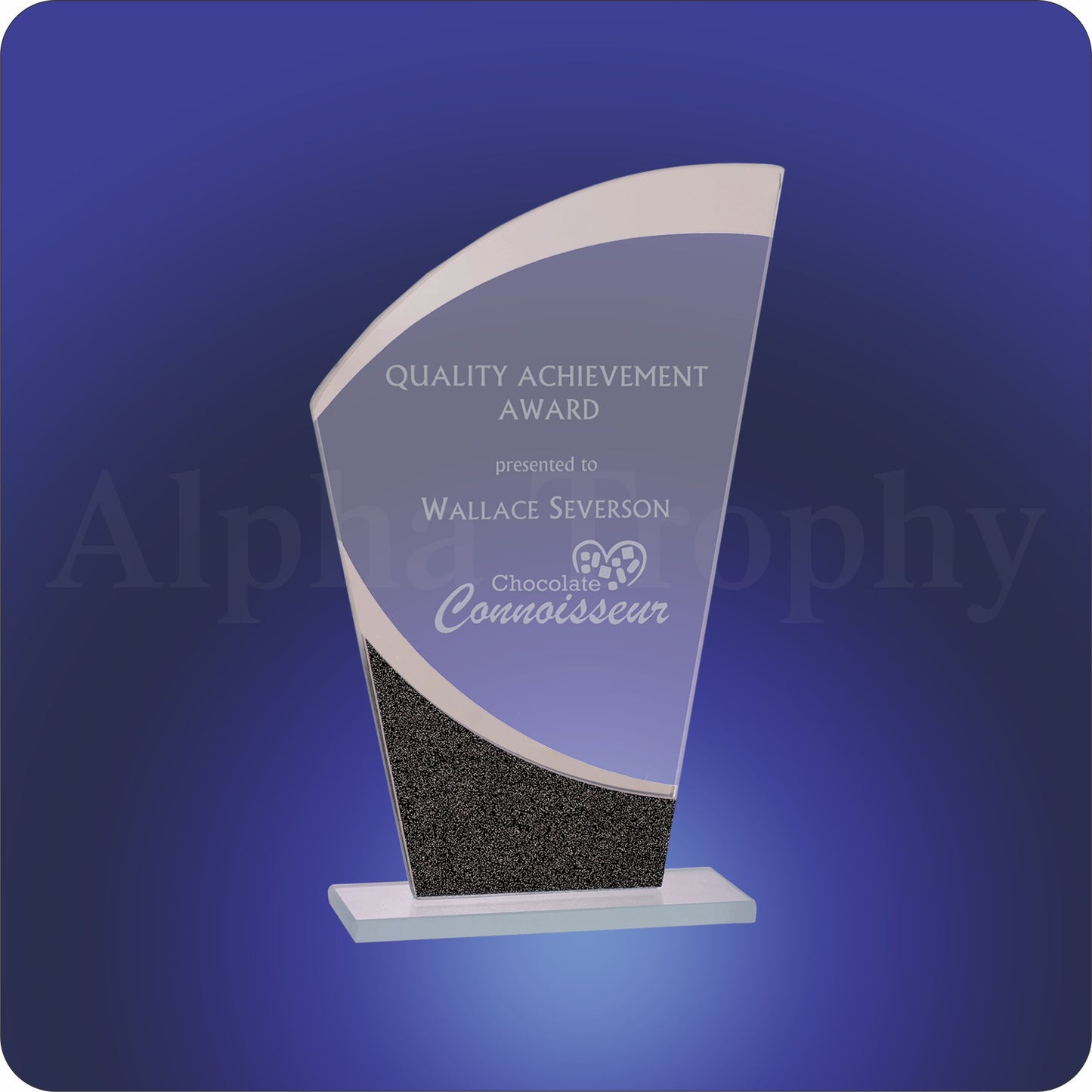 #JDGS12 - 8" Wave Designer Glass Award