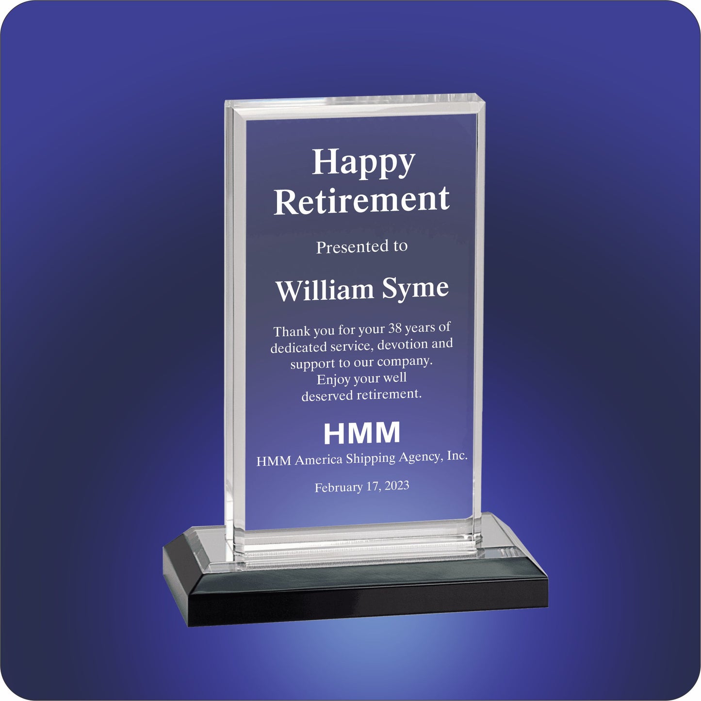 #JIMP201S - Silver Beveled Acrylic Awards