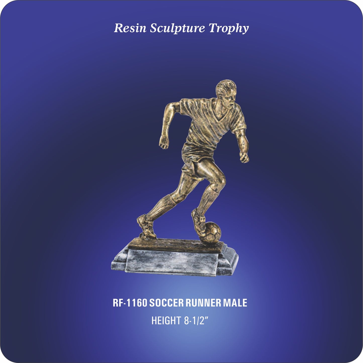 #RF1160 - 8.5" Soccer Runner Male Resin