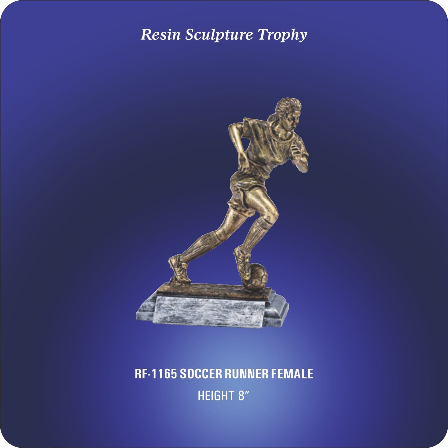 #RF-1165 - 8" Soccer Runner Female Resin