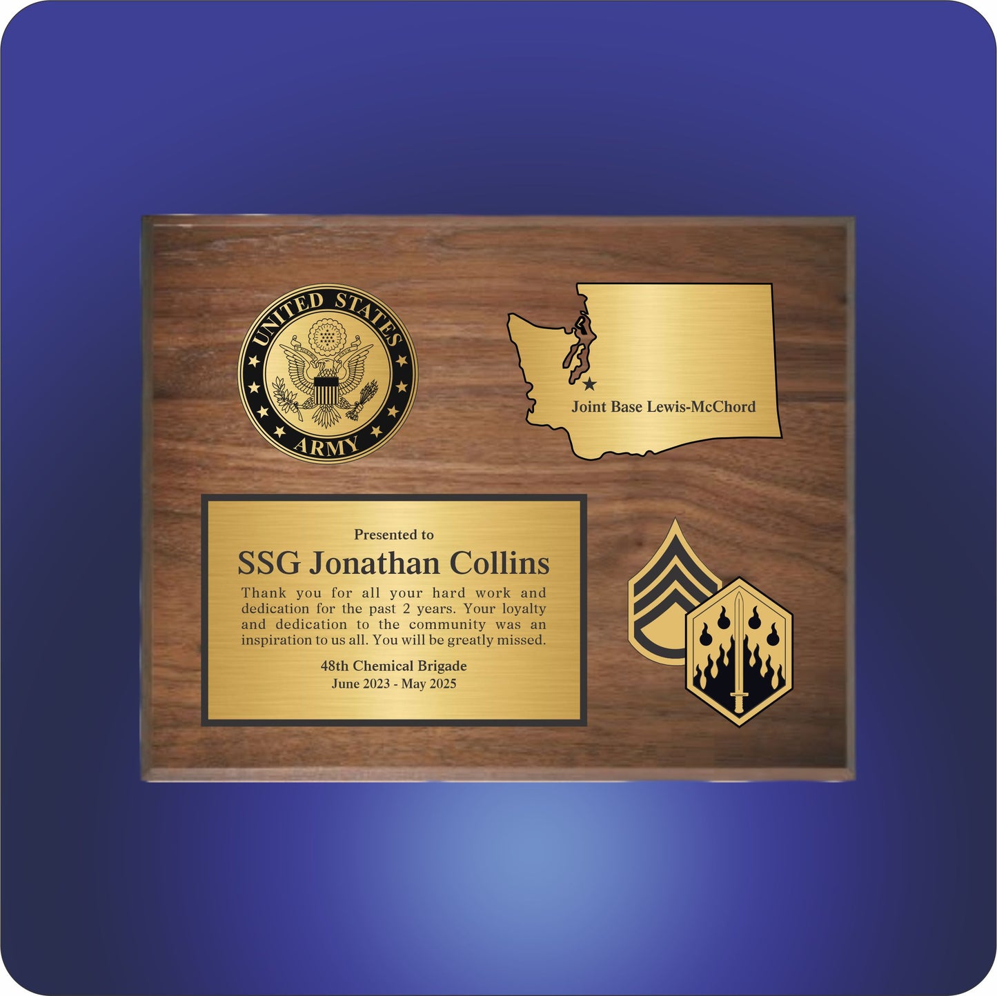 Service Tribute Plaque