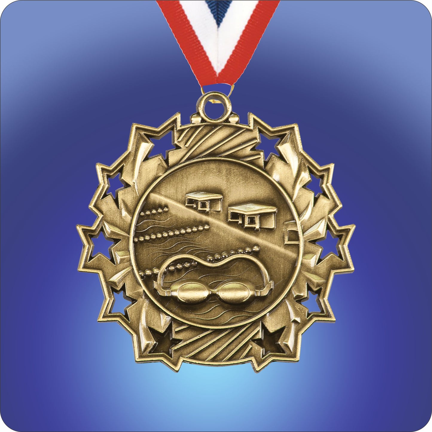 2.25" Star Medal - Swim
