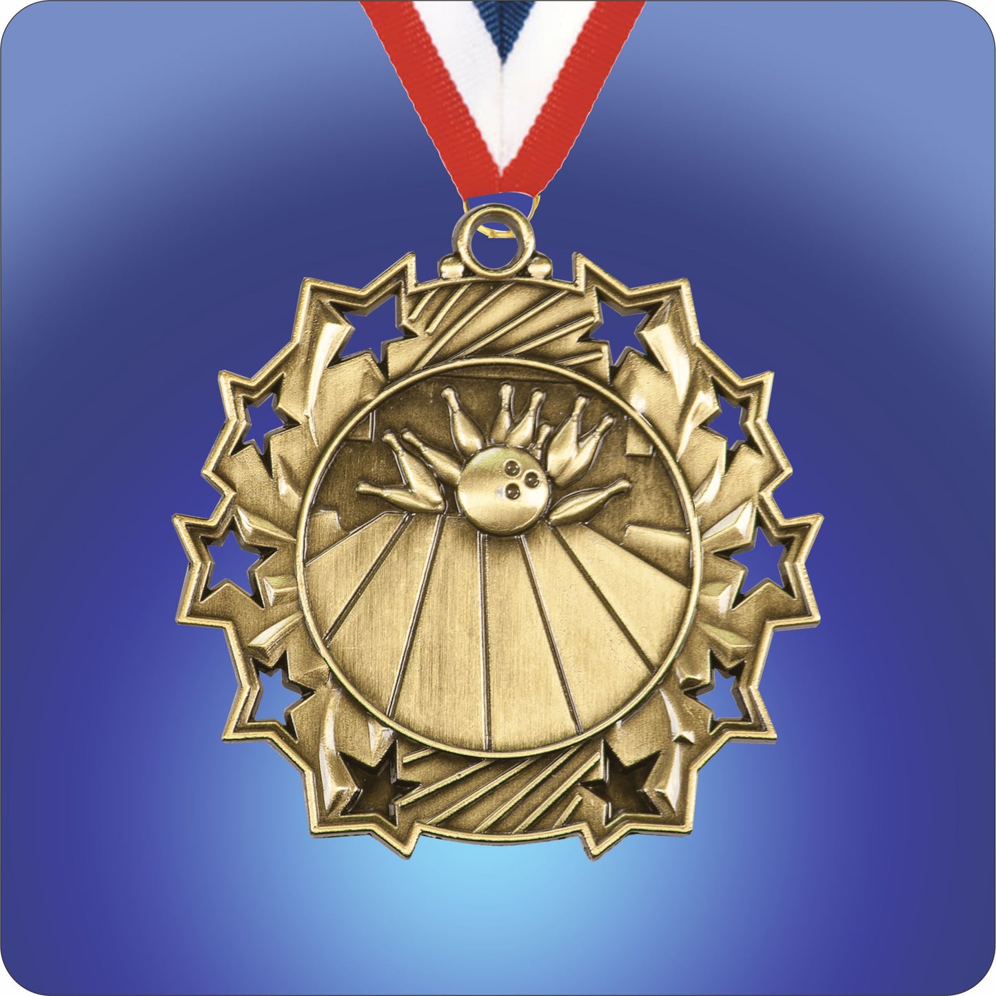 2.25" Star Medal - Bowling