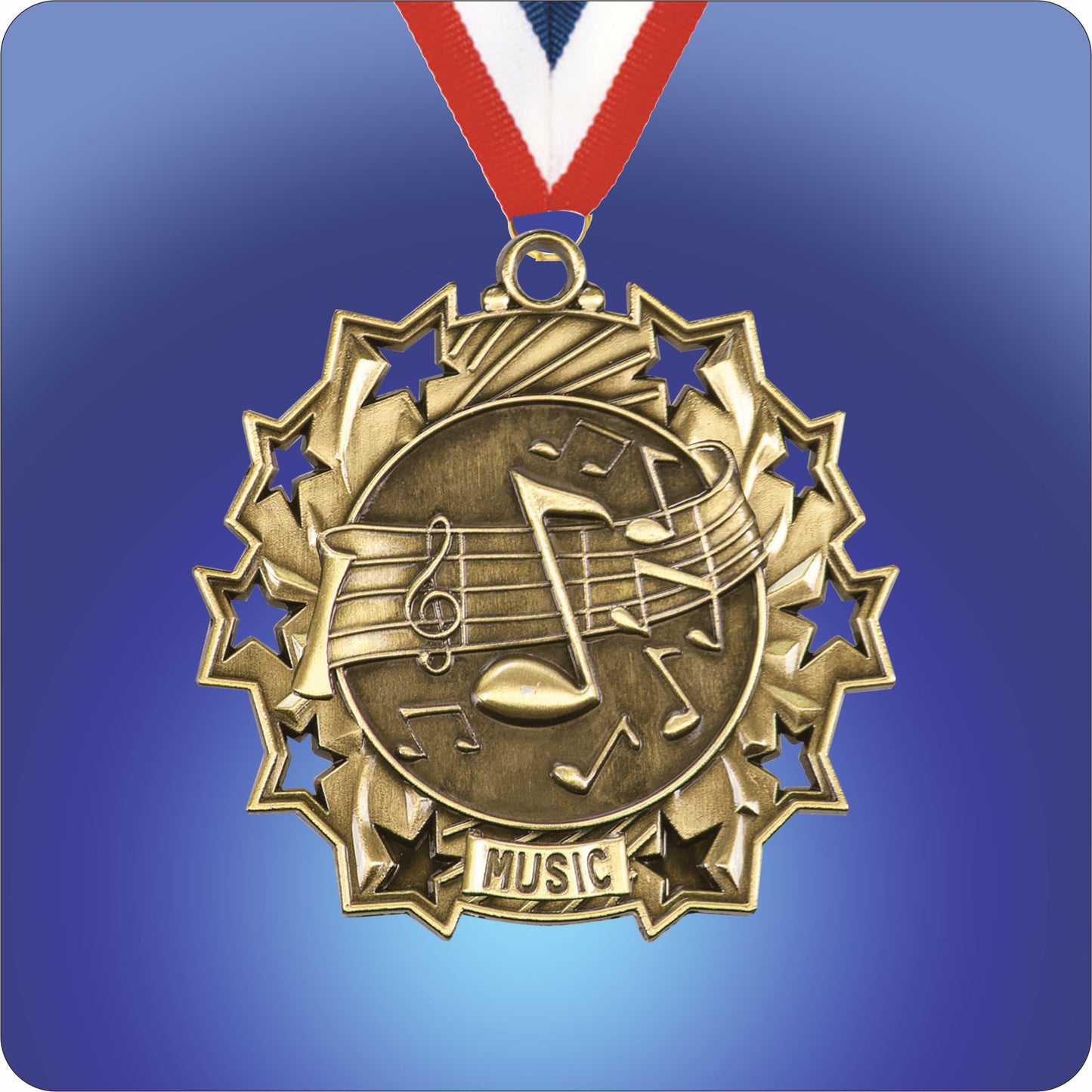2.25" Star Medal - Music