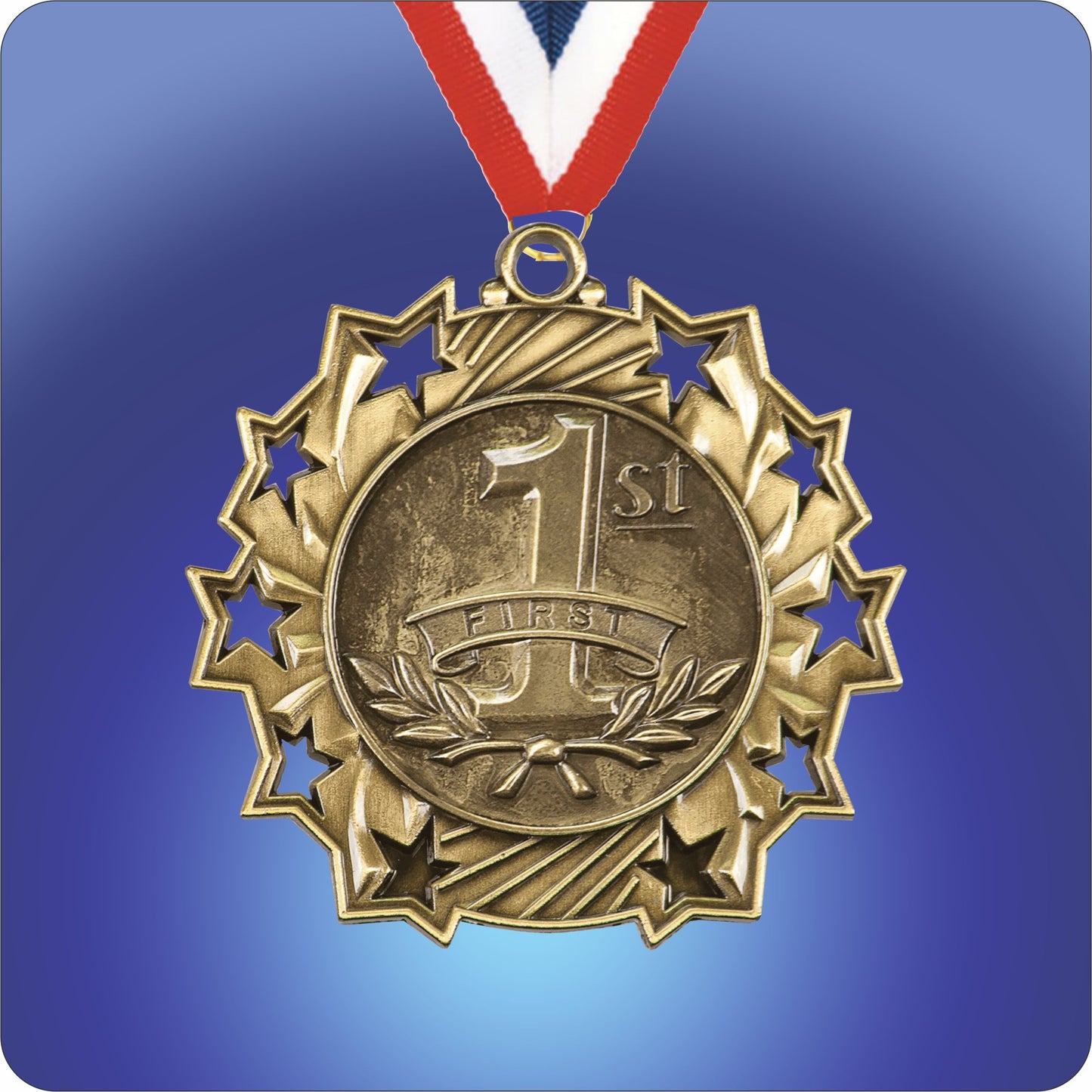 2.25" Star Medal - 1st, 2nd, 3rd