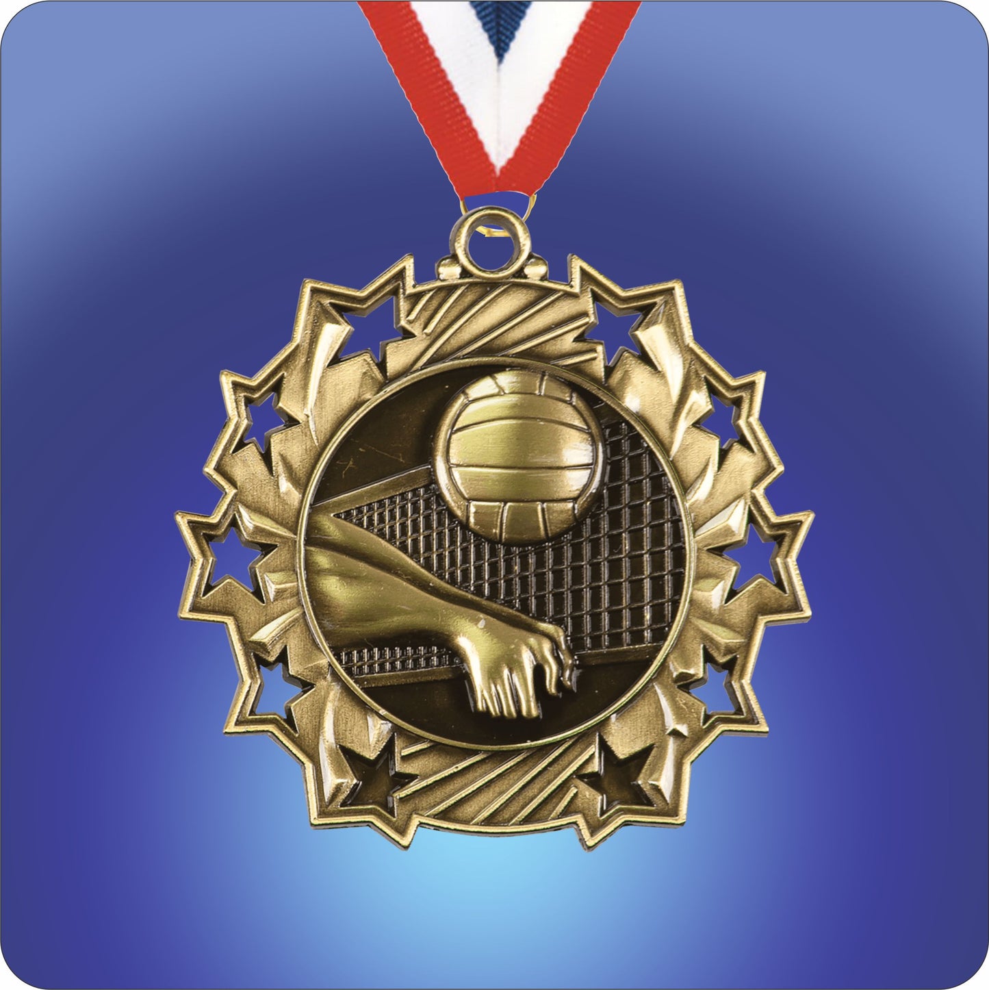 2.25" Star Medal - Volleyball