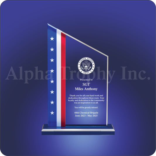 The Red White & Blue Flag Acrylic Award