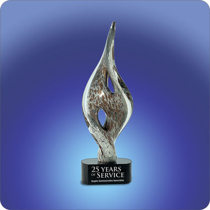 #KAGS14 - 15" Spire Twist Art Glass Award