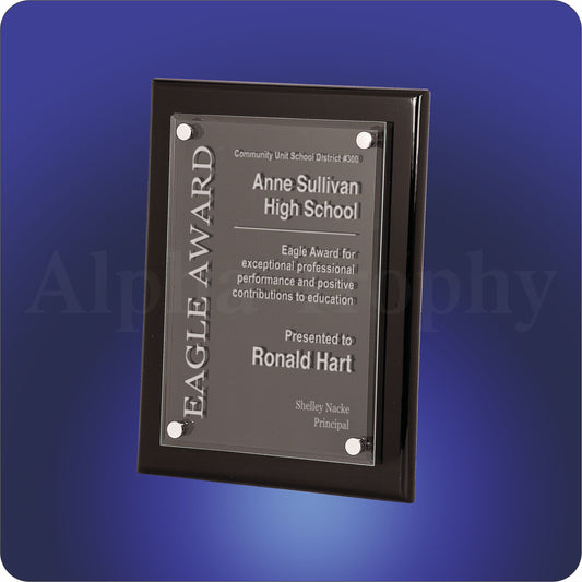 #JFPA2810 - Black Piano Finish Floating Acrylic Plaques