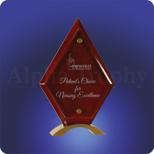 #JFSA185 - Diamond Rosewood Piano Finish Floating Acrylic Awards