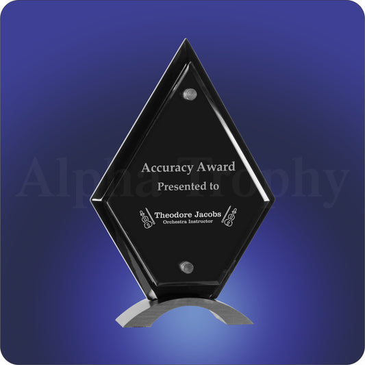 #JSFA210 - Diamond Black Piano Finish Floating Acrylic Awards