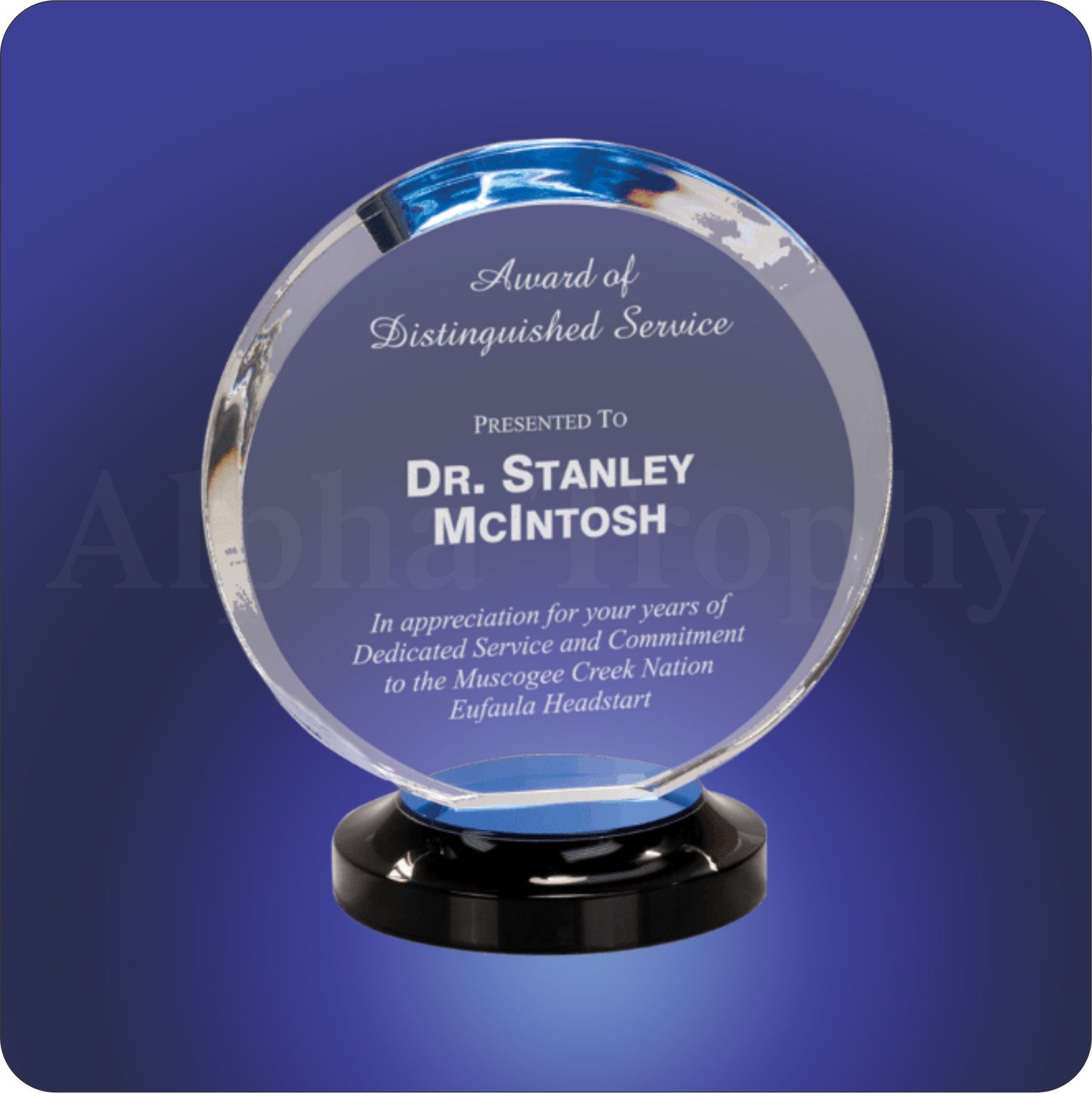 #JHAL101BU - Blue Halo Acrylic Awards