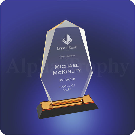 #JIMP166G - Gold Octagon Acrylic Award