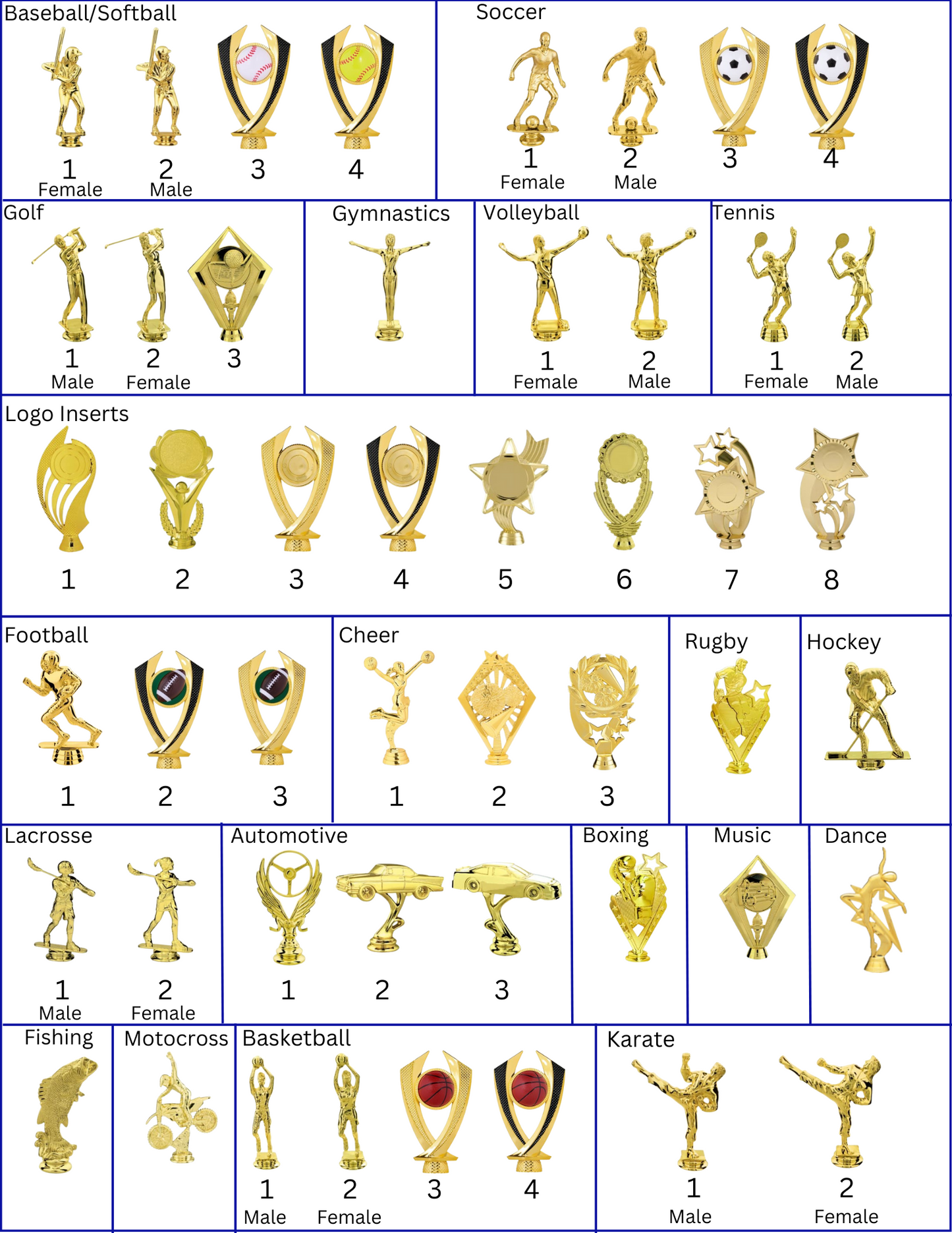 Single Column Trophies