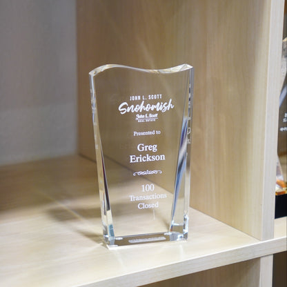 #JCRY7049KM - 7" Crystal Facet Wave