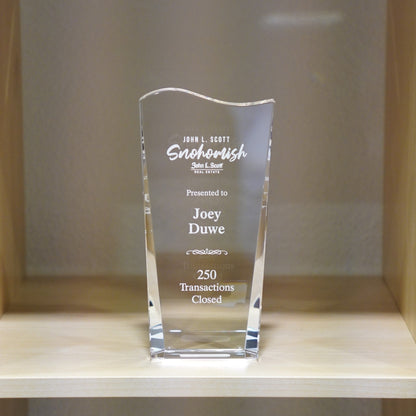 #JCRY7049KL - 7.75" Crystal Facet Wave