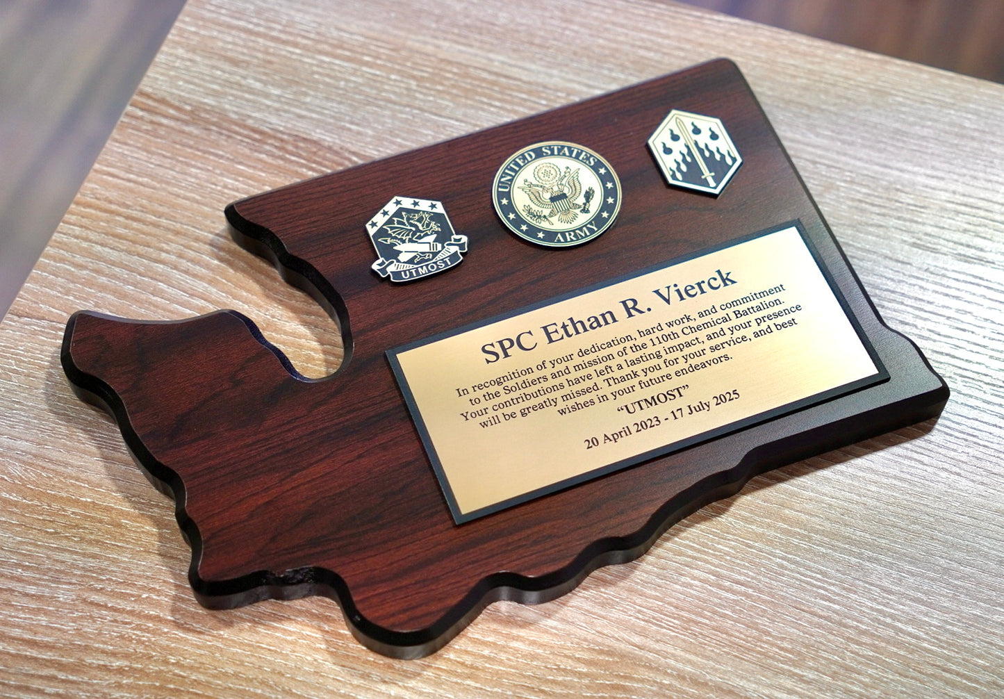Home State Wood Plaque