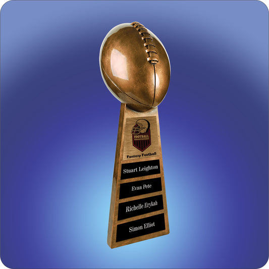 Antique Gold Resin Football Trophies