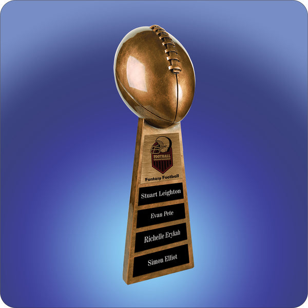 Antique Gold Resin Football Trophies