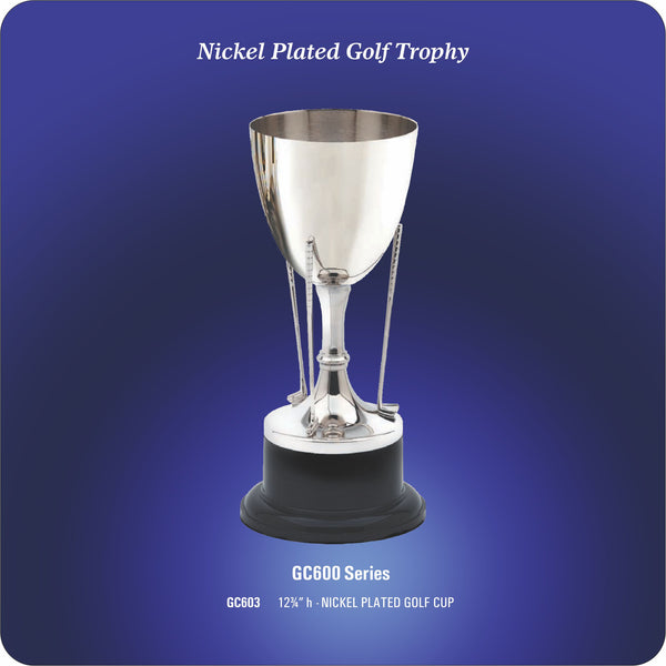 #KGC603 - Nickel Plated Golf Cup Trophies