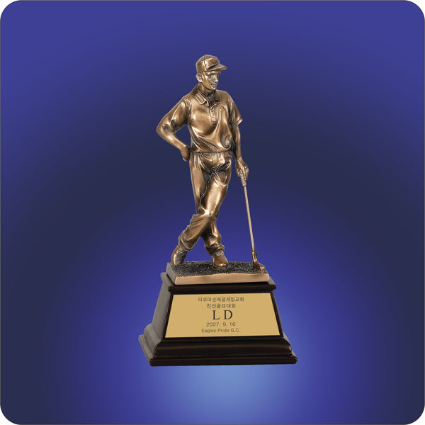 #JGSN01 - Bronze Male Golf Resin Trophies