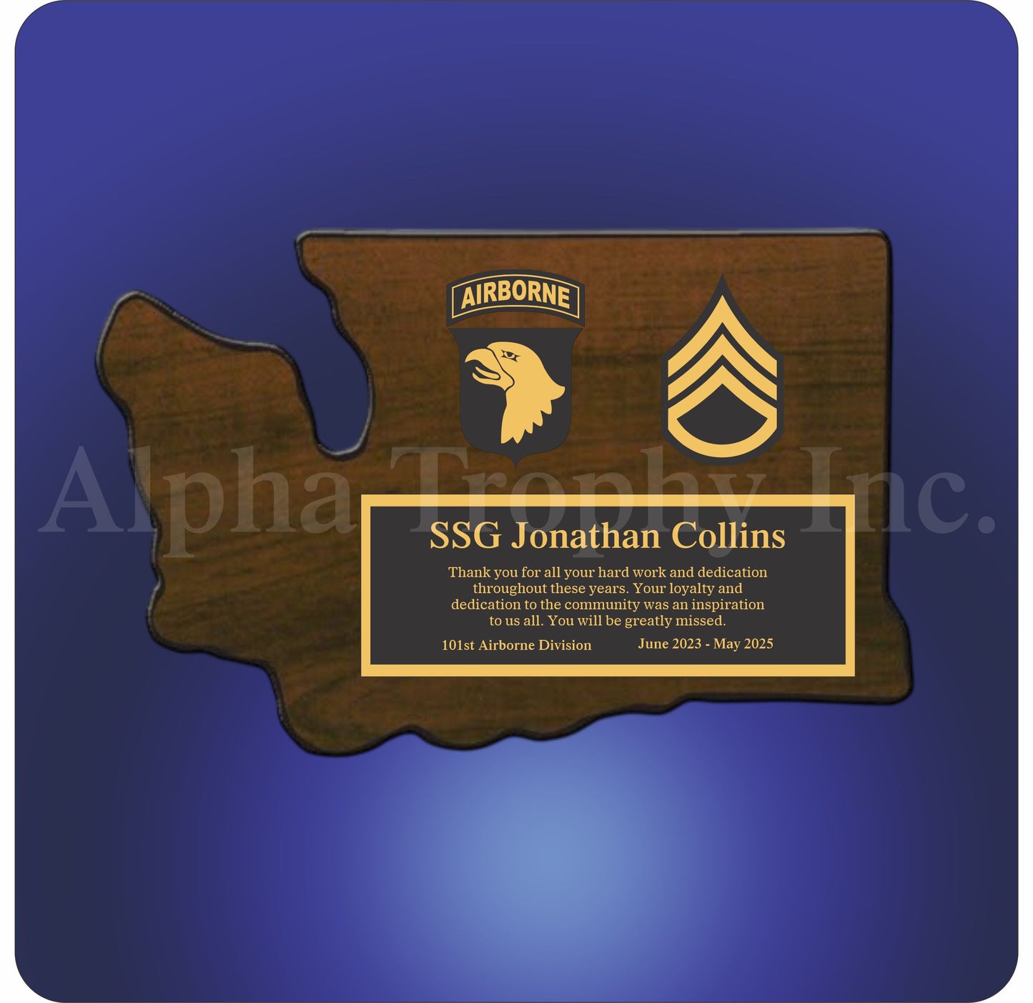 Home State Wood Plaque