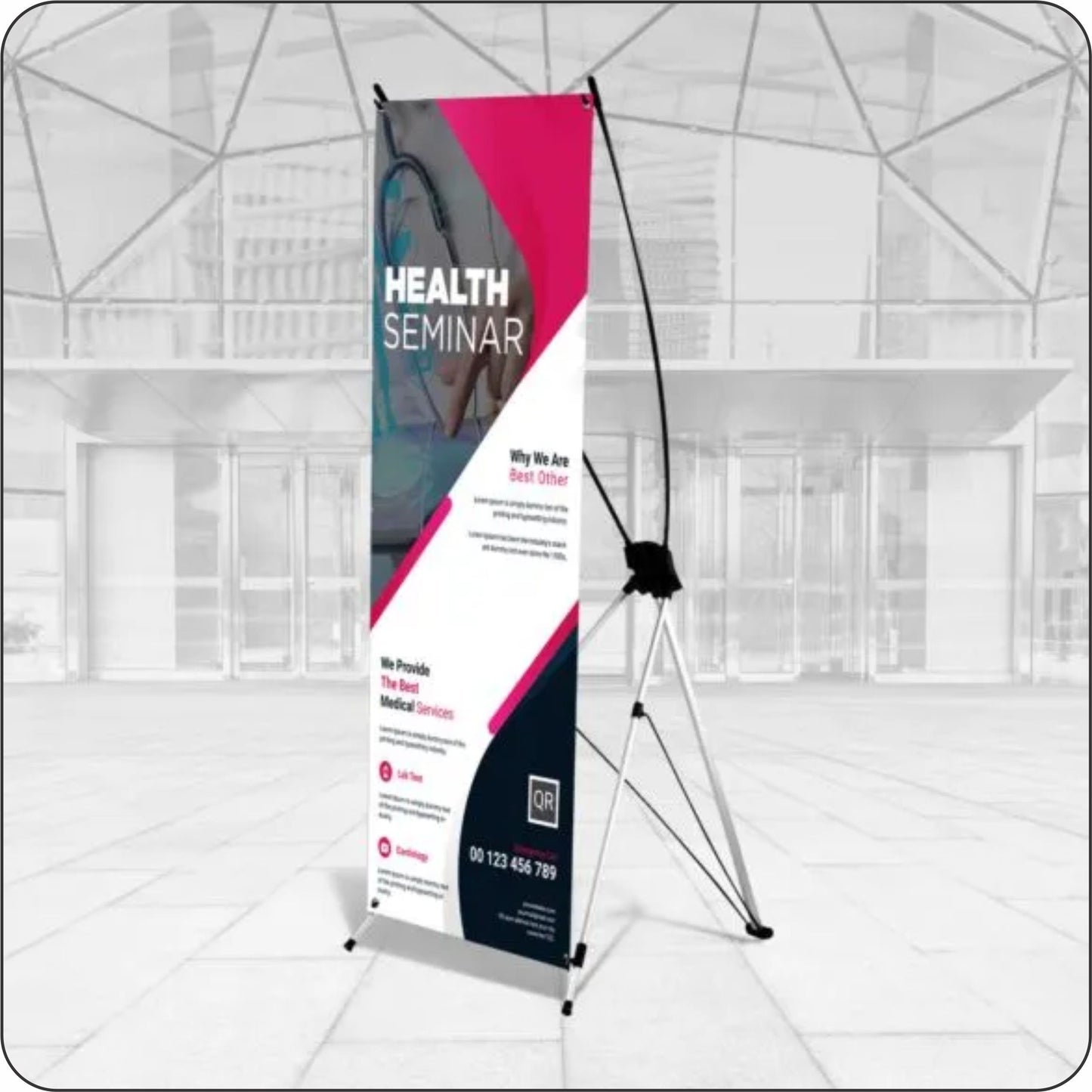 Korean X-Style Collapsible Banner