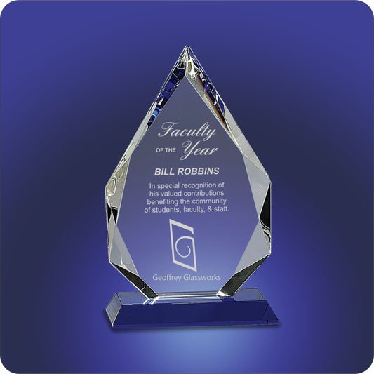 #JCRY505 - Diamond Crystal Awards w/Blue Base