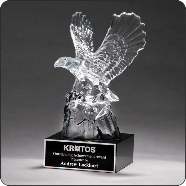 #JK9117 - 9.5" Crystal Soaring Eagle Award