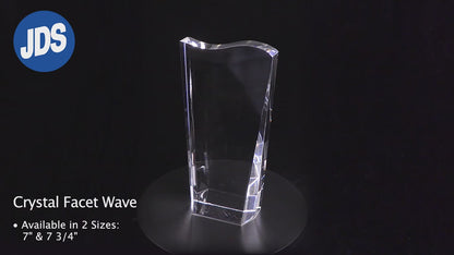 #JCRY7049KM - 7" Crystal Facet Wave
