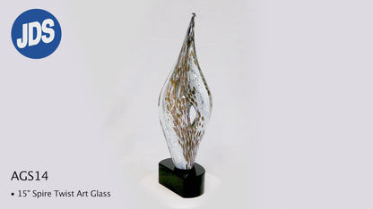 #KAGS14 - 15" Spire Twist Art Glass Award